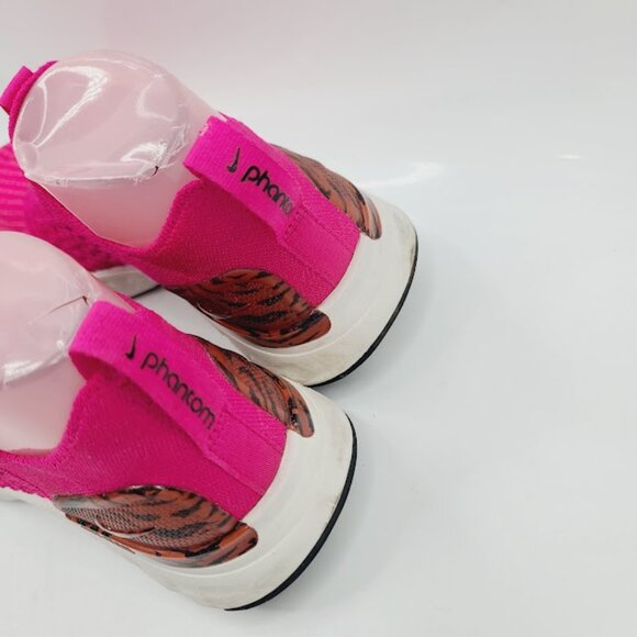 Nike Women's Pink Prime Zebra React Phantom Run Flyknit 2 Athletic Sneaker Sz 7 - Picture 4 of 7